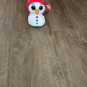 BWT TY Cute Snowman Plush Toy with Colorful Accents